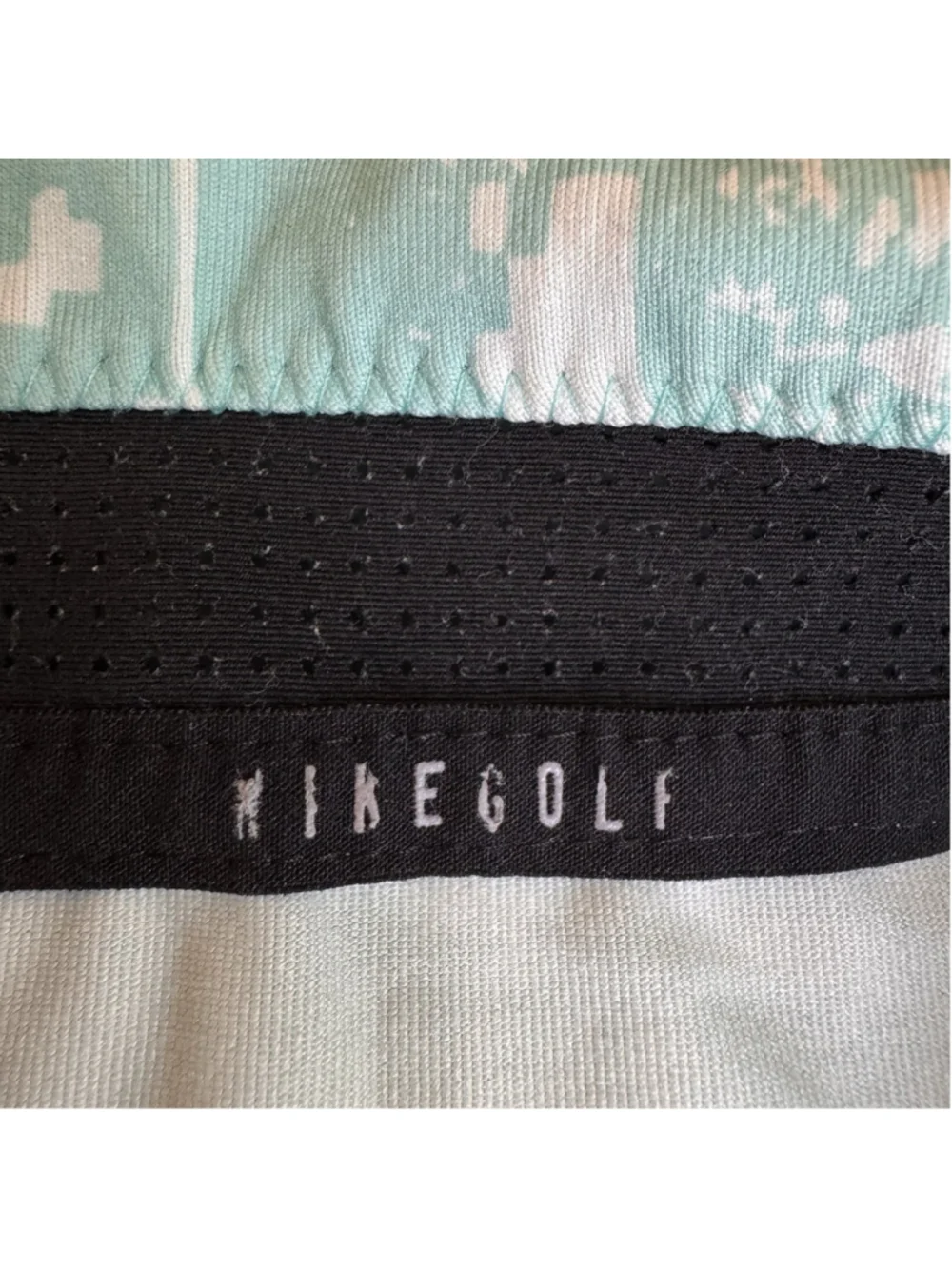 Nike Dri-Fit Vapor Golf Polo Shirt Size:L Light Teal Digital Camouflage Men